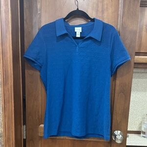 Chico's Vibrant Blue Polo Shirt NWT